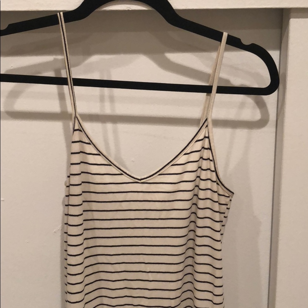 American Apparel Black & White Striped Maxi Dress